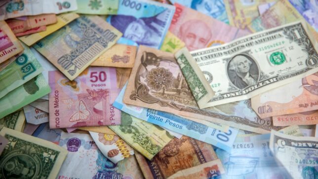 10 and one 10 us dollar bill